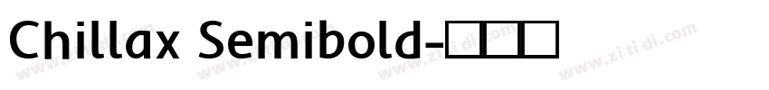 Chillax Semibold字体转换